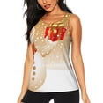 thumbnail image 2 of Picia Christmas Snowman Gift Pattern Women's Workout Tank Top,Breathable Activewear,Slim Fit Athletic Top,Versatile Workout Moisture-wicking top-, 2 of 9