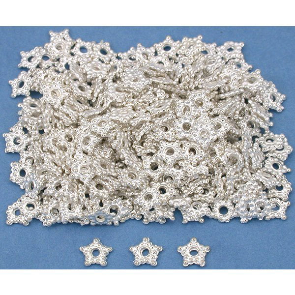 Freeshipping 100pcs Silver Plated Snowflake Loose Spacer Beads 8mm 10mm Pick 