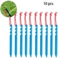 thumbnail image 1 of Aluminum Alloy Tent Stakes, 10Pcs Triangular Tent Pegs, 7075 Ultralight High Strength Durable Anchors, 1 of 4