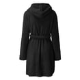 thumbnail image 4 of Long Bath Robe for Womens Plush Soft Fleece Bathrobes Nightgown Ladies Pajamas Hooded Sleepwear Housecoat with Belt, 4 of 5