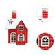 thumbnail image 3 of Decoración de casa navideña, accesorio de decoración navideña, coleccionable, decoración de papel decorativa para sala de estar, interior,, 3 of 9