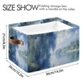 thumbnail image 4 of Yayeee Canvas Storage Basket with Handles for Shelves Fabric Bins Closet Organizer, Plants and River, 4 of 8