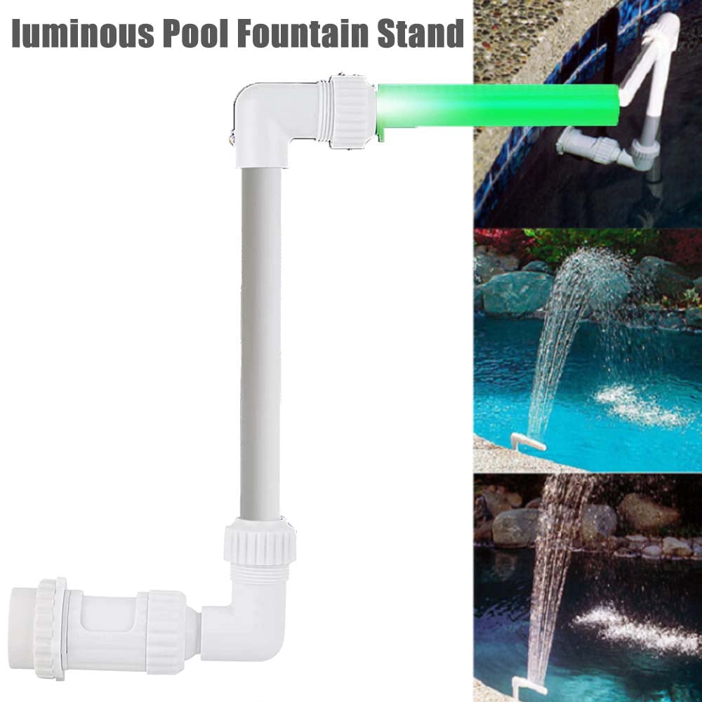 Pool Water Fountain with Green LED Light, Pool Accessories