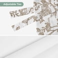 thumbnail image 6 of Khaki Flower Tie Up Valance Curtains for Windows, Kitchen Curtains Window Shades, Vintage Farmhouse Boho Leaf Spring Plant Light Filtering Roman Curtain Valances for Bedroom/Bathroom/Cafe 54"x18", 6 of 9