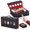 Black/Red, variant on Black/Red 17.68 x 13.15 x 4.61 in Trading Card Storage Case with Fingerprint Lock