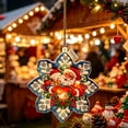 thumbnail image 5 of Christmas Snowflake Ornaments, Lighted Christmas Ornament Hanging Decoration for Christmas Tree Door Wall Home Party, Holiday Gift for Family Friends Home Decoration, 5 of 6