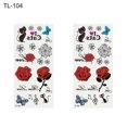 thumbnail image 1 of 2 Sheets Women Sexy Flower Temporary Tattoo Sticker Body Decor Decal Waterproof, 1 of 3
