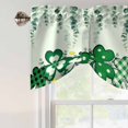 thumbnail image 4 of St. Patrick's Day Tie Up Valance Curtains for Windows, Kitchen Curtains Window Treatments, Green Shamrocks Leaf Polka Dots Short Window Shades Valances for Bedroom Bathroom Cafe 42"x12", 4 of 8