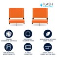 thumbnail image 2 of Flash Furniture Set of 2 Grandstand Comfort Seats by Flash - 500 lb. Rated Lightweight Stadium Chair with Handle & Ultra-Padded Seat, Orange, 2 of 14