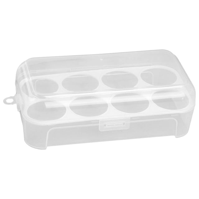 Portable Egg Container with Lid, Egg Dispenser Holder for Fridge And Picnic, 8 Egg Storage Case with Secure Compartments, Easy to Carry And Stack, 1 Egg Storage Box