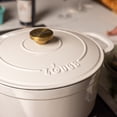 thumbnail image 2 of Lodge 7 Quart Oyster Enamel Cast Iron Dutch Oven, 2 of 7