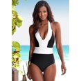 thumbnail image 1 of Traje de baño sexy de una pieza con cuello en V para mujer Traje de baño Monokini Push Up Bikini acolchado Sailing Electrónica, 1 of 2
