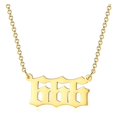 thumbnail image 4 of Sonducket Number Pendant Charm Necklace Golden Women Christmas Gift Long Women Friend Stainless Chain Choker Ladies Steel Chains Neck Ropa, zapatos y accesorios Miscelánea Numero 3, 4 of 6