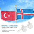 thumbnail image 3 of 10 Pcs 1 Inch Flagpole Fixed Ring Banner Mounting Ring Flag Rings Fasteners for Outdoor Supplies (White, Hook Style), 3 of 4