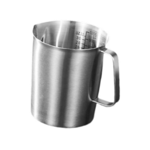 Jarra medidora de acero inoxidable para mezclar en la cocina con marcas grabadas de precisión 1000 ml