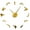 Gold, variant on High Dive Sports Silhouette Frameless Wall Clock Stickers, DIY Modern Decorative Clocks for Living Room, Bedroom, Office - Easy to Install, Large 3D Clock Design (Black,27in)