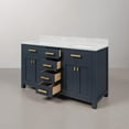 thumbnail image 7 of Water Creation Madison 60" Wood Double Bathroom Vanity in Blue and Gold, 7 of 7