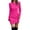 Hot Pink, variant on WEAIXIMIUNG Womens Sweater Dress High Collar Long Sleeve Solid Color High Collar Knitted Long Dress