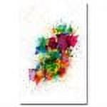Trademark Art "Ireland Paint Splashes" Canvas Art by Michael Tompsett