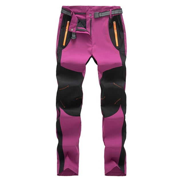 ZACPNCV Pantalon de Randonnée Élastique pour Hommes Sport Extérieur Coupe-Vent Randonnée Escalade Respirant Rose Vif