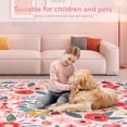 thumbnail image 5 of Rugs for Bedroom 8x10 Area Rugs for Living Room Washable Rug Non Slip Throw Carpet for Bedside Dorm Dining Room Indoor Soft Light Floral Home Decor, 5 of 8