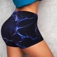 thumbnail image 4 of Fotbe Blue thunder bolt light Seamless Shorts, Womens Workout Shorts High Waist Stretch Booty Short for Gym/Yoga/Running/Biking-XX-Large-Large, 4 of 8