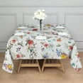 thumbnail image 3 of Pioneer Flower Floral Print Pattern Square Tablecloth,Waterproof Square Table Cover,Wipeable Spillproof Washable Table Cover for Home Kitchen Party Decor 60"x60"(152x152cm), 3 of 6