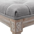 thumbnail image 6 of chairus Fabric Upholstered Dining Bench - Classic Entryway Ottoman Bench Bedroom Bench with Rustic Wood Legs - Beige, 6 of 14