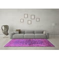 thumbnail image 3 of Ahgly Company Indoor Square Oriental Purple Industrial Area Rugs, 6' Square, 3 of 4