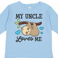 thumbnail image 4 of Inktastic My Uncle Loves Me with Sloth and Hearts Boys or Girls Long Sleeve Toddler T-Shirt, 4 of 5
