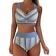 thumbnail image 1 of Gibobby Conjunto de Traje de Baño para Mujer Bikini de cintura alta para mujer, bañadores sexys de dos piezas con realce, traje de baño Vintage, conjunto(Gris,G), 1 of 5