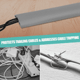 thumbnail image 4 of Floor Cord Cover Cable Cavity Self Adhesive Cord Hider Floor 10FT Floor Cable Management Power Cord Protector Gray, 4 of 9
