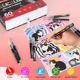 thumbnail image 4 of Plumones Acrílicos 60 Colores Punta Brush – Tinta Acrílica Líquida, Marcadores Acrilico para Roca, Madera, Vidrio, Tela, Lienzo y Más – Rotuladores Acrílicos de Pintura, 4 of 4
