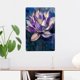 thumbnail image 2 of Letreros metálicos con diseño floral morado de loto, vitrales, decoración de pared de hojalata, 8 x 12 pulgadas, 2 of 8