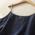 thumbnail image 5 of Garbnen Linen Tank Tops for Women Spaghetti Strap Sleeveless Camisole Top Summer Beach Travel Crew Neck Womens Tunics, 5 of 8