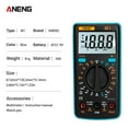 thumbnail image 2 of ANENG M1 Handheld Digital Multimeter LCD Backlight High AC/DC Voltage Current Resistance Transistor Continuity Tester Overload Protection Blue, 2 of 8