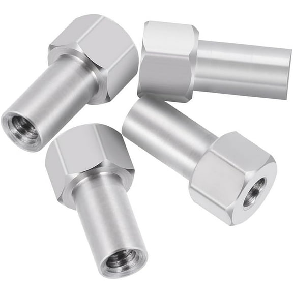 Stainless Steel Extended Wheel Nuts M5 Size for SCX24 AX24 RC Crawler Car - Pack of 4 Nut Accessories & Replacement Parts(M5)