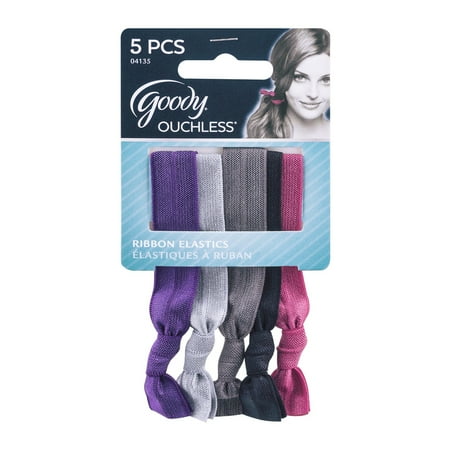 Goody Ouchless Ribbon Elastics, 5 count