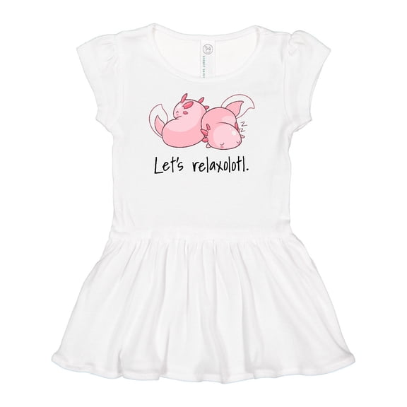 Inktastic Let's Relaxolotl with Sleeping Axolotls Girls Baby Dress