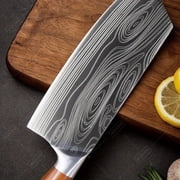 WXCOO 1pc,Kitchen Knife Stainless Steel 8 Inch Forged Kitchen Knife Sharp Bone Chopping Knife Damascus Pattern Meat Fish Slicing Knife Butcher Knife Cooking Tools