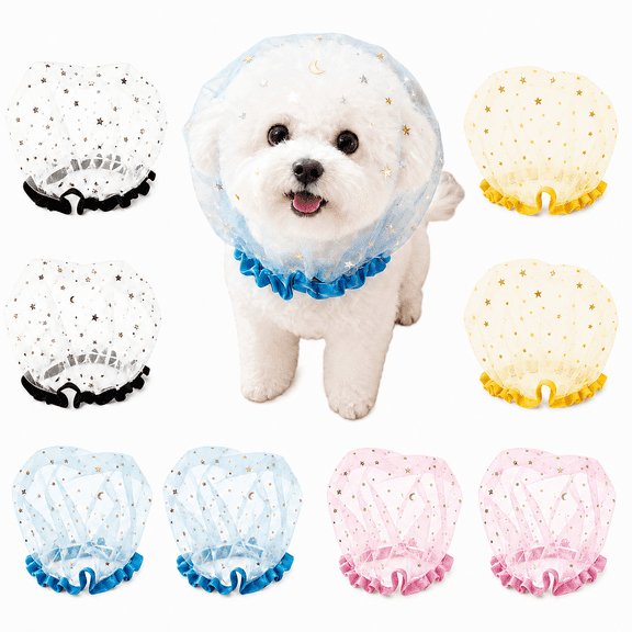 8 Pack Dog Face Net, Soft Mesh Pet Head Cover Anti Licking Face Cover for Dogs & Cats