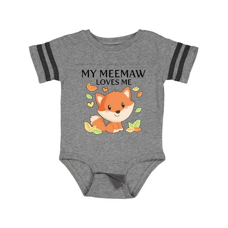 

Inktastic My Meemaw Loves Me- Little Fox Gift Baby Boy or Baby Girl Bodysuit