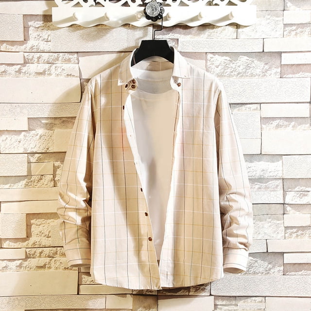 Blusa y camisa de manga larga con cuello vuelto para hombre, estilo casual, con botones, estampado playero, de manga corta, de poliéster