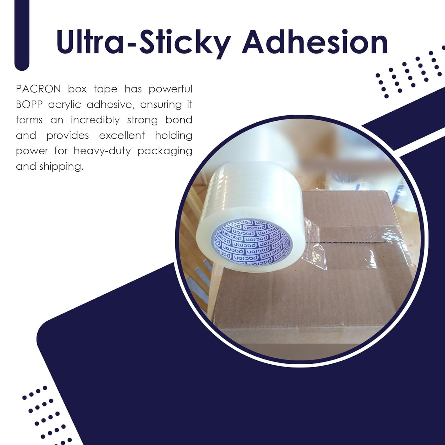 Pacron Clear Packing Tape, 6 Rolls, 1.88 in x 110 Yds Each, 660 Total Yds - Heavy Duty Moving Tape for Packing, Storage & Mailing