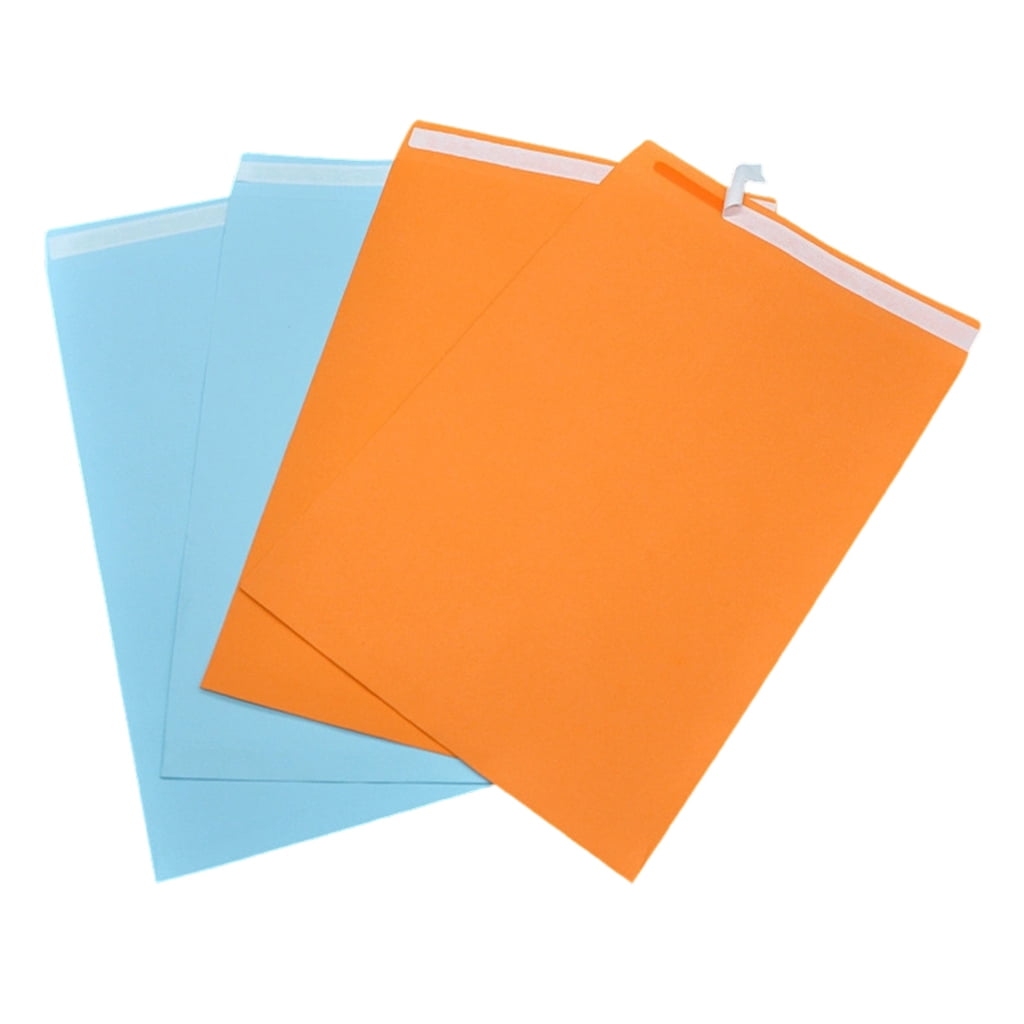 MOMOJIA 50Pcs Envelopes 12.7x9Inch Colorful Mailing Envelope Document Organiser Bag with Adhesive Closure for Office