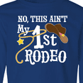 thumbnail image 4 of Inktastic No, This Ain't My 1st Rodeo Cowboy Hat and Lasso Long Sleeve Youth T-Shirt, 4 of 5