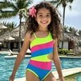 thumbnail image 4 of sususu Swimsuits For Girls Girls Surfing Swimsuit Mesh Design Beach Play Swimwear For Teens Multicolour 7-8 Years, 4 of 7