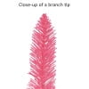 thumbnail image 5 of Puleo International  4 ft. Pre-Lit Pink Artificial Alpine Pencil Tree, 5 of 6