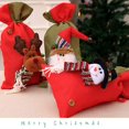 thumbnail image 1 of Bolsas de Navidad con cordón, bolsas de Navidad de tela de diseño 3D para suministros de fiesta de Navidad, 15 x 8 pulgadas Fason WRQX-552, 1 of 7
