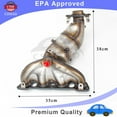 thumbnail image 5 of For Nissan Sentra 2.0L 2008-2012 Catalytic Converter Exhaust Manifold, 5 of 9